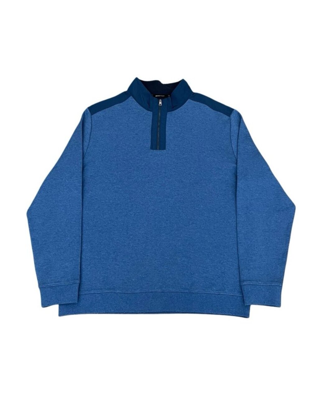 Bugatchi Blue Quarter Zip Mock Neck Sweater Long Sleeve Knit Pullover Size XL
